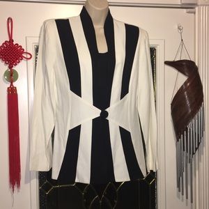 🧵by D.J.Summers, vintage black and white blazer🧵